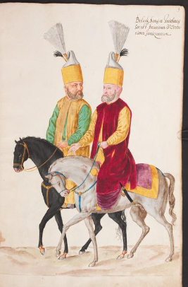 Scriptura245602's tweet photo. @LandsknechtPike In 1574, Lambert de Vos painted Ottoman costumes in full color while in Istanbul: a manuscript now known as the "Türkisches Kostümbuch" (Staats- und Universitätsbibliothek Bremen, ms or 009). https://t.co/TgHnA6vQAt https://t.co/KFSF5f7aKJ