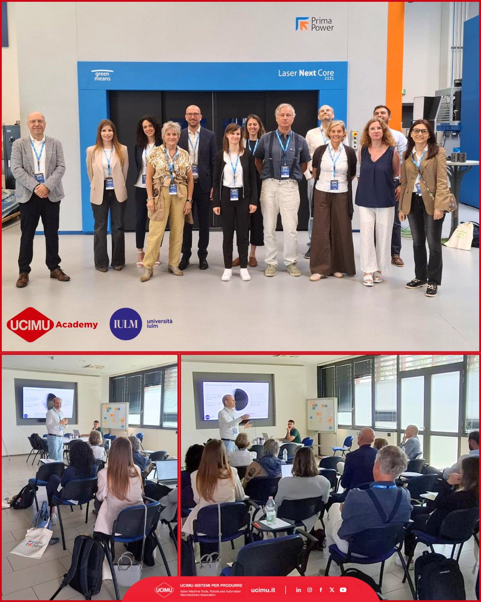 UCIMU's tweet photo. 🤖Martedì 9 giugno, presso Prima Industrie Group, si è svolto il terzo incontro della #RetedelleAcademy aziendali delle imprese associate a UCIMU, coordinato dal Professor Luca Quaratino @iulm_university
.
.
#UCIMUacademy #UCIMU #AcademyAziendali #IntelligenzaArtificiale https://t.co/GcQxD2K7Ac