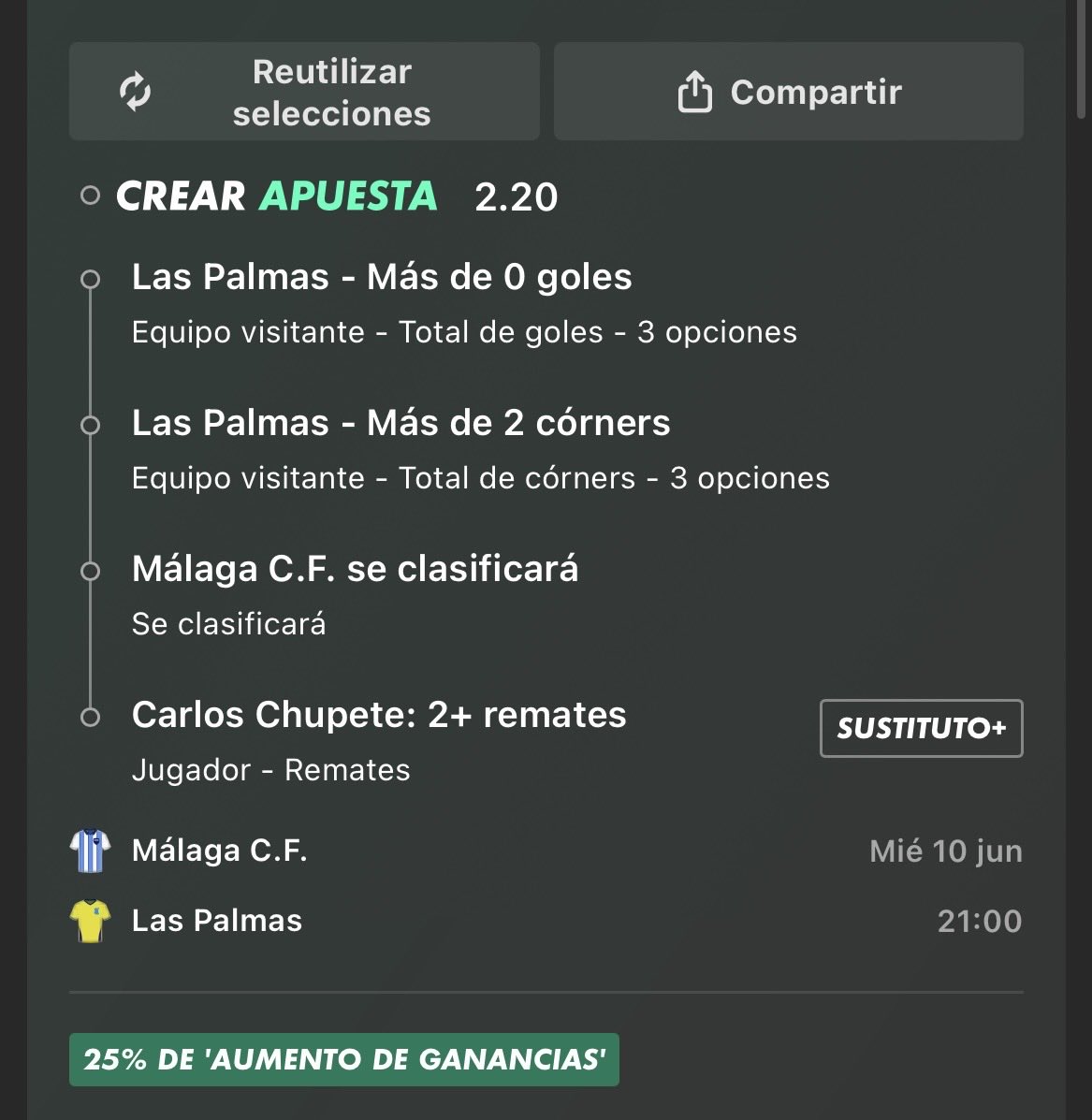 montesbets's tweet photo. ⚽️ Aumento de ganancias Málaga - Las Palmas

📊 Las Palmas saca 3 o más córners en 19/20 partidos ✅

📊 Chupete remata 2 o más veces en 17/19 partidos ✅

📊 Las Palmas necesita dos goles para clasificarse, pero no creo que le de para pasar en La Rosaleda. https://t.co/YLIO0ZlP10