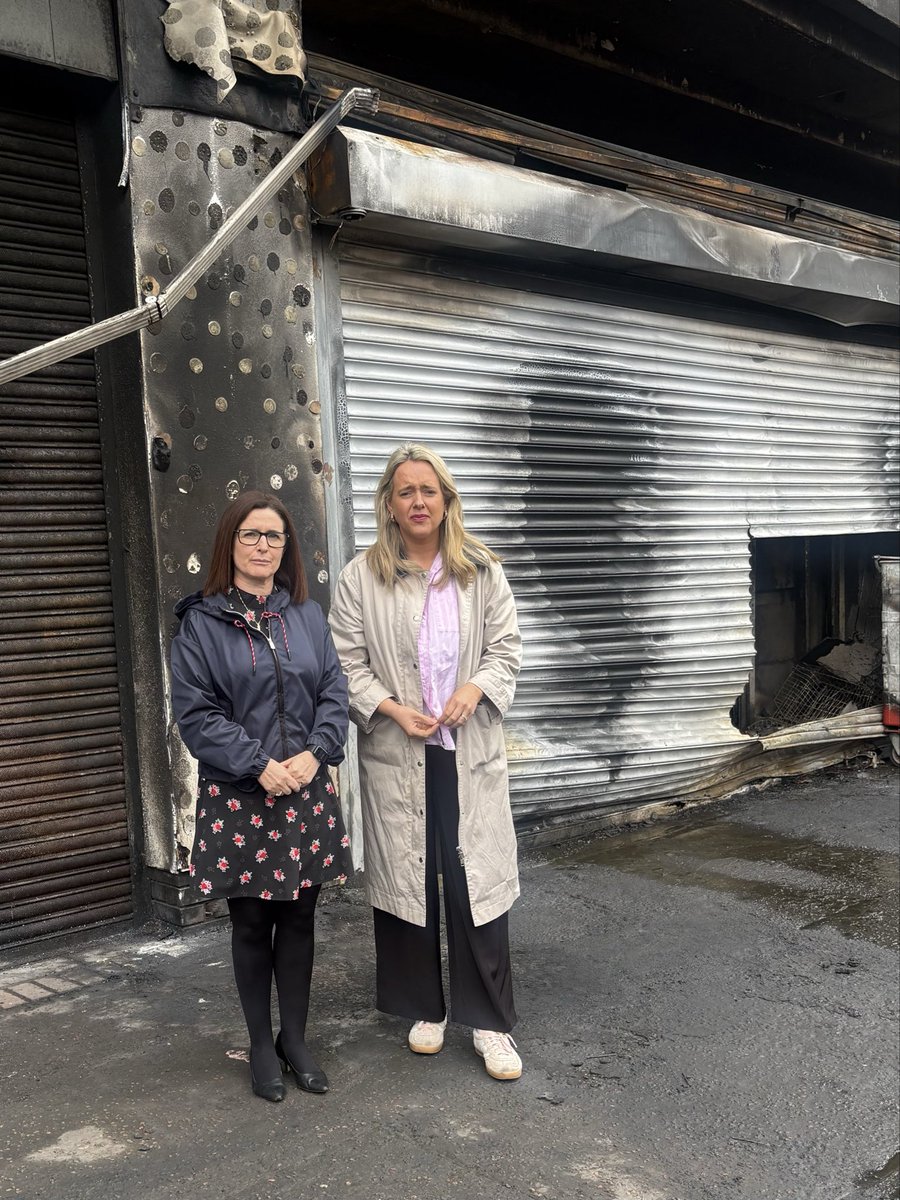 KateNicholl's tweet photo. Violence is never the answer. This morning @PaulaJaneB &amp; I met some residents &amp; business owners in Sandy Row who are understandably distressed. We need de-escalation &amp; accountability - not more destruction. https://t.co/ek1BEd3ovu