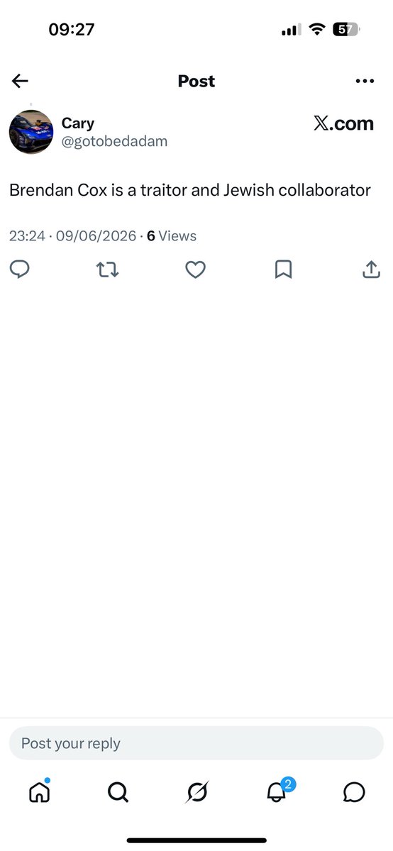 MrBrendanCox's tweet photo. Almost ten years on from Jo’s murder this platform spits death threats at me on a regular basis. 

Many of these will be bots and weirdos, but it’s the platform that is facilitating, inciting and enabling this. 

The platform owner will not address it - so the Government must. https://t.co/mJfXcogMYz