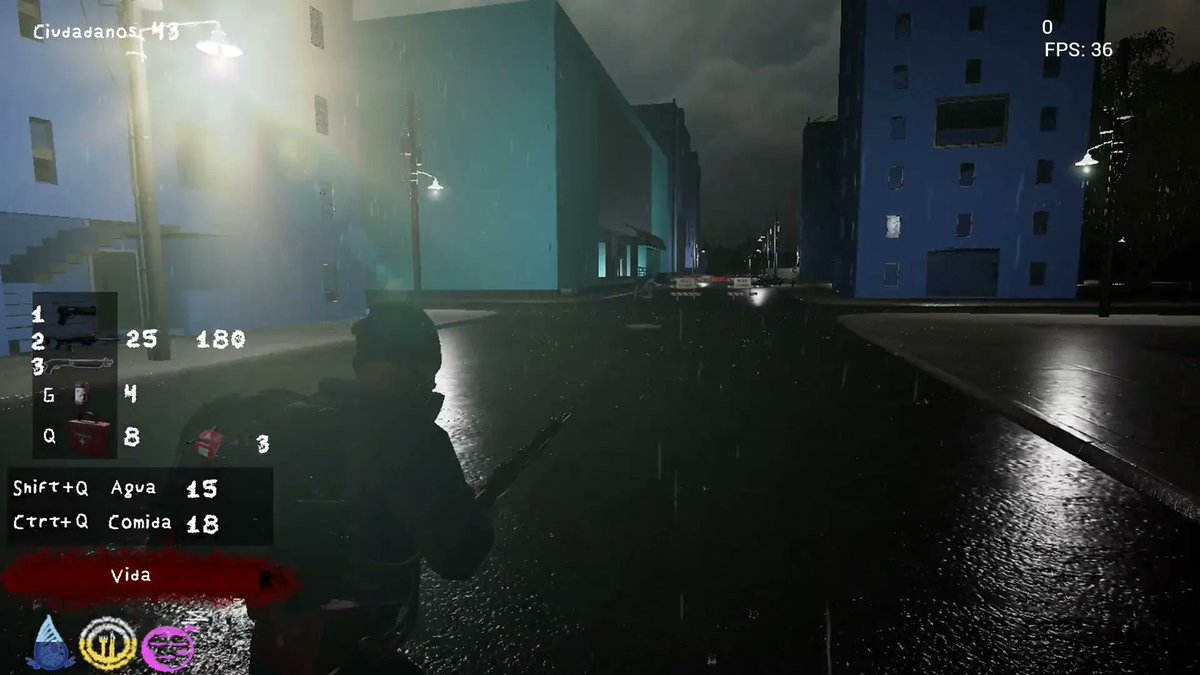 DarlingPufy's tweet photo. 🔄 The progress of an indie dev journey. This is how "Decian" started (a bare map with blockouts) vs. how it looks today with the  weather system, rain, and night lighting in Unreal Engine 5. Step by  step, the atmosphere is coming together! 🌧️💀#IndieDev #Gamedev https://t.co/QMD7KuEC90
