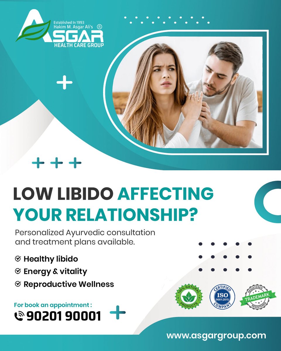 asgargroup's tweet photo. 🔥 Low Desire? Reignite Your Natural Passion with Ayurveda 🌿

Loss of sexual desire can affect both men and women, impacting confidence, intimacy, and overall well-being.

Personalized Ayurvedic consultation and treatment plans available.

📞 Appointment: +91 90201 90001 https://t.co/UZfvnViAhI