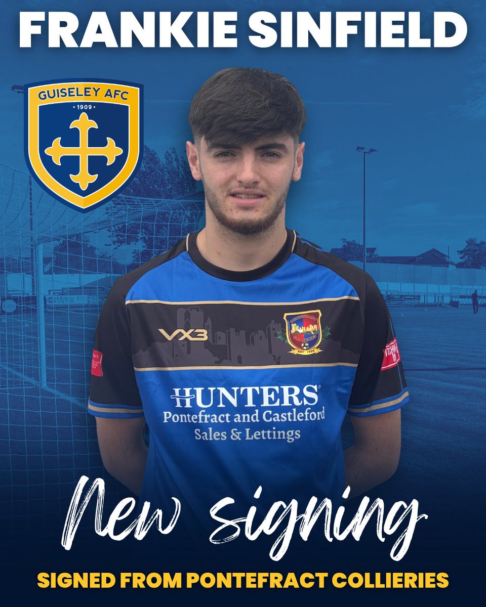 GuiseleyAFC's tweet photo. Welcome back to Nethermoor Frankie ✍️

We are delighted to announce the signing of winger Frankie Sinfield from Pontefract Collieries after he scored 16 goals for them last season 🙌

Frankie spent three years in our academy as a youngster, read more: https://t.co/eRmhYF34Mg https://t.co/y4E9uWV8mp