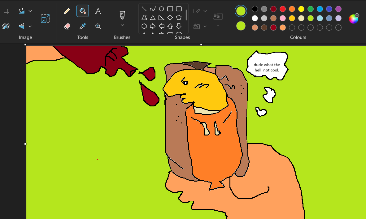notpancakehater's tweet photo. this art stuff is too hard. im retiring and this is my final piece. please respect my family during this time https://t.co/u9wM0RJseI