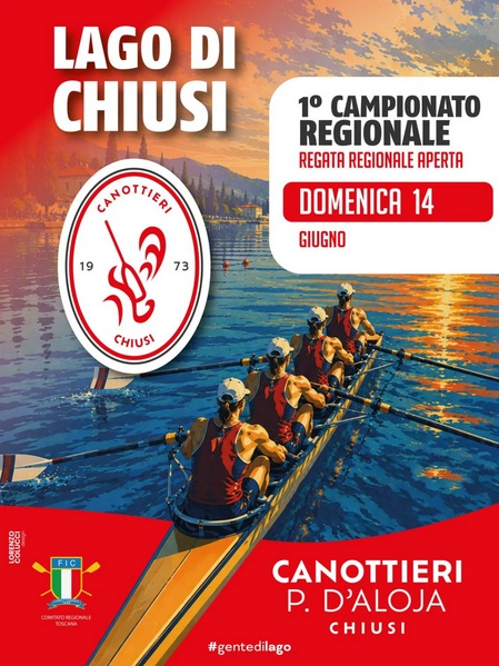 cronosprato's tweet photo. Domenica 14 Giu 2026 presso Lago di Chiusi (SI) - CronoPrato impegnato nel servizio di cronometraggio 2° Campionato Regionale Toscana Regata Regionale Aperta 🚣‍♀️⏱🚣
@federcronos
@canottaggio1888 
#cronometristi #cronoprato #cronos #timekeepers #FIC #canottaggio #rowing https://t.co/2gnzJ827ss