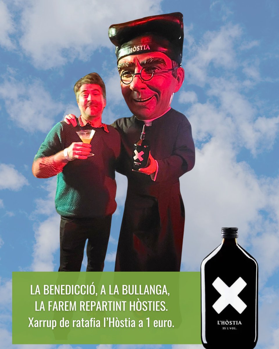Bullangafonda's tweet photo. Avui tindrem al Papa ben a prop, però nosaltres som més de mossèn Hilari... I com els dos, al migdia repartirem hòsties! https://t.co/T5sn3DgbHs