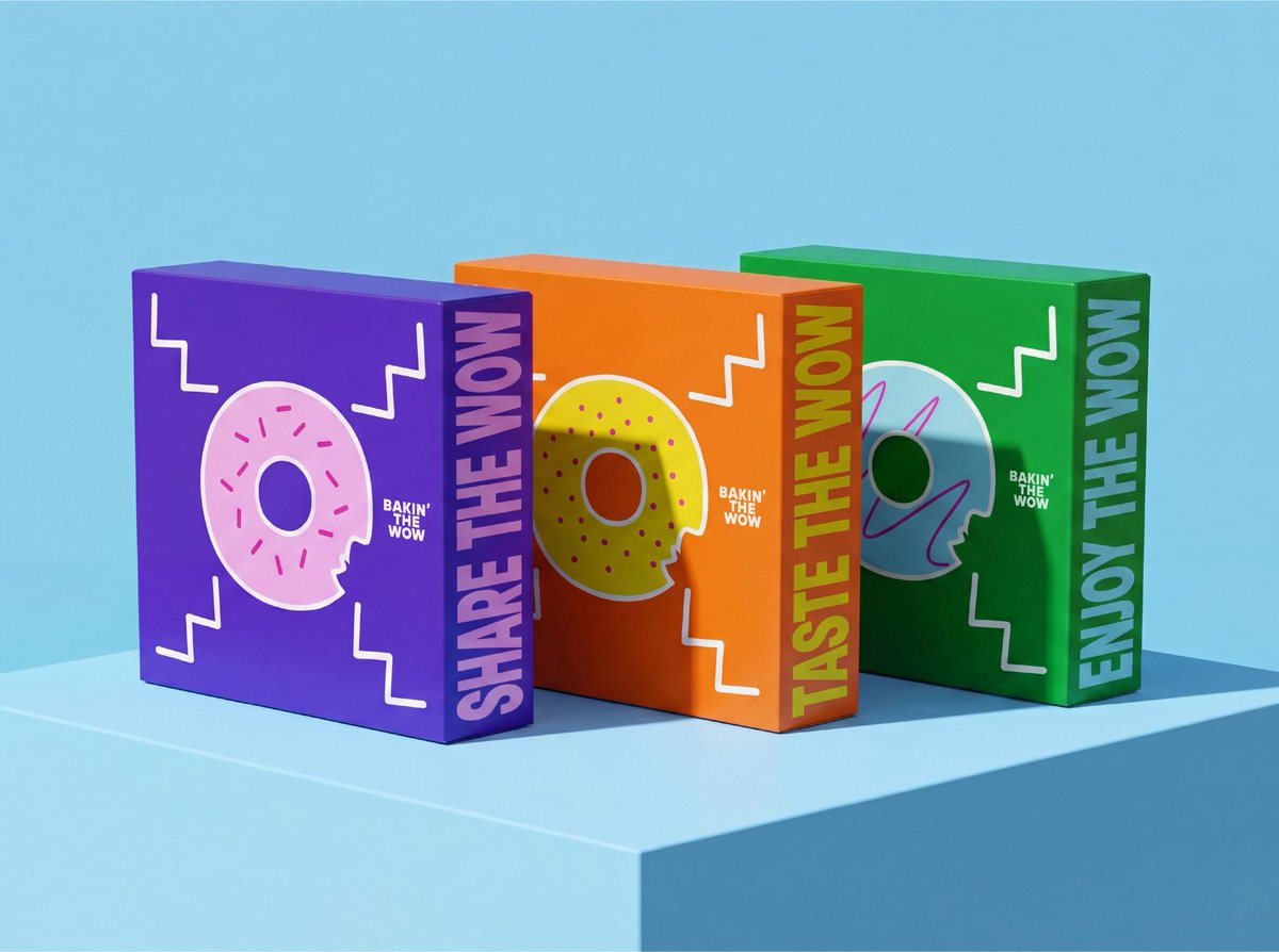 packagings's tweet photo. When the packaging literally says WOW before you even open the box. ๐ฉ
Bold colors, a #donut doubling as the "O," and messages that feel like a group chat reaction. Bakin' The Wow's #packagingsystem is pure energy.
https://t.co/0Rb0WaW0MT
#packagingdesign by Daria Volina https://t.co/mo3Jw3BnHO