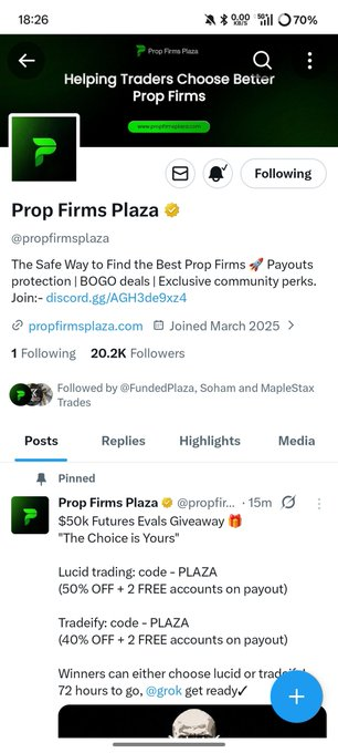 torpazz1's tweet photo. @propfirmsplaza @FundedPlaza @grok Every trader wants a funded account. Fewer traders are willing to do the same thing, the same way, every day to keep it. That's the part I enjoy. https://t.co/h7nYzJiT0k
