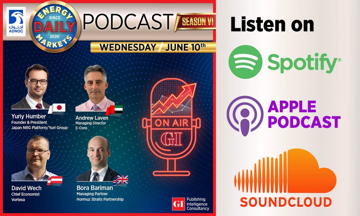 gulf_intel's tweet photo. Today’s Daily Energy Markets examined why oil and commodity markets are softening despite ongoing Strait of Hormuz disruptions and falling inventories

Soundcloud: https://t.co/2iFIc6rcCE
Spotify: https://t.co/M0Uta9Jrox
APPLE Podcast: https://t.co/38k4Vl5Q0r

@YuriGroup @Vortexa  @bbariman #DailyEnergyMarkets #OilMarkets #StraitOfHormuz #EnergySecurity #Inflation #LNG #Geopolitics