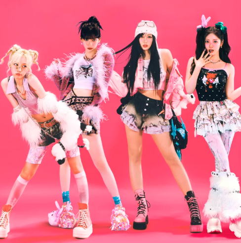 AboutMusicYT's tweet photo. aespa announces their first Japanese mini album, Kiss N Tell, out July 24th. https://t.co/7PhQ3SA07l