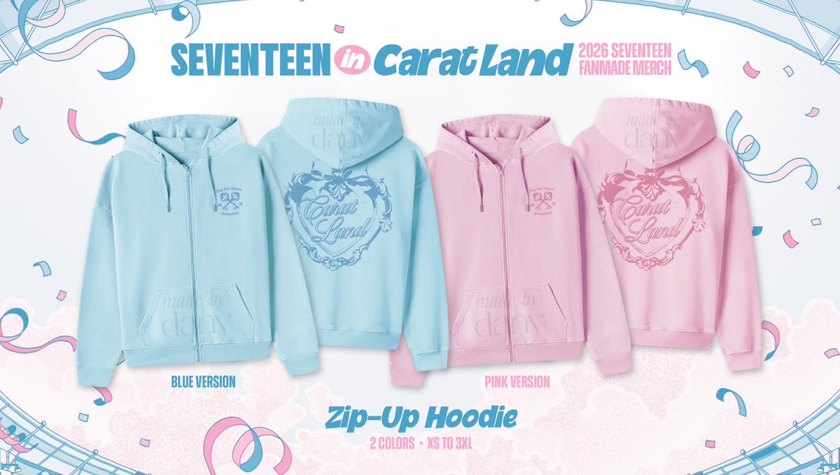 madebydanyph's tweet photo. interest check ✨

SEVENTEEN in Carat Land 2026 Fanmade Merch

🎉 Baseball Cap
🎉 Shirt
🎉 Zip-Up Hoodie
🎉 Team SVT Varsity Jacket

*Inspired by Carat Land 2024/2025 💎 https://t.co/ff0JwIi91T