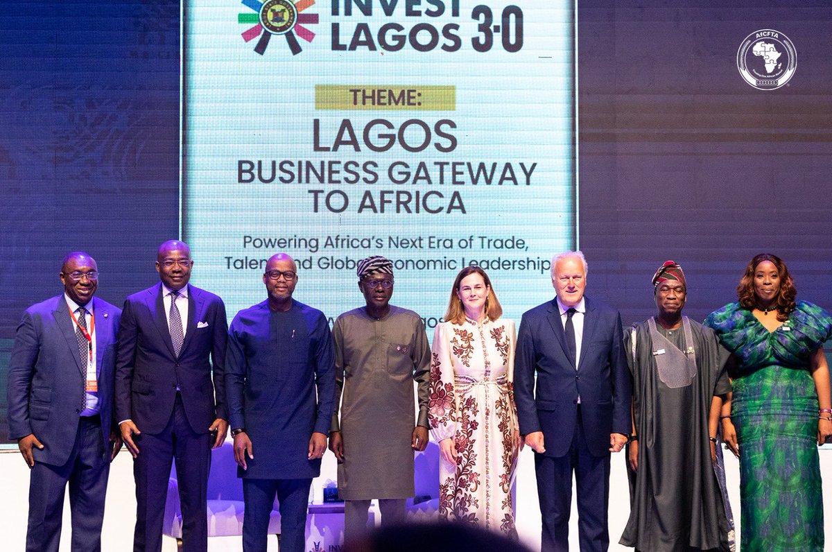 AfCFTA's tweet photo. Le Secrétariat est dans les salles d'investisseurs parce que c'est là que la mise en œuvre de la ZLECAf est testée — face à des entrepreneurs qui décident aujourd'hui si ce marché est suffisamment réel pour mériter leur action.
 
#ZLECAf #AfCFTA #InvestLagos3 #Investissement #Industrialisation #CommerceNumérique #CreatingOneAfricanMarket