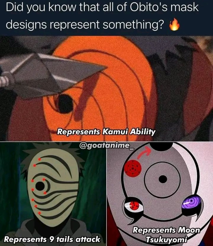 Junaid339078's tweet photo. Was Obito’s mask only meant to hide his identity, or was there a deeper secret hidden behind it as well?🤔 https://t.co/kDAvVRekVY