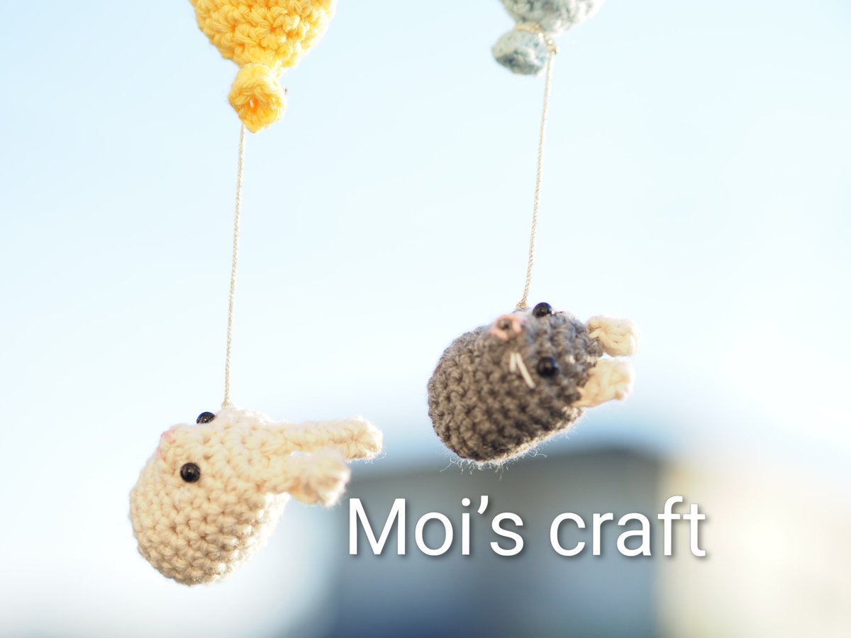 moichun_craft's tweet photo. 別ショット
#ハンドメイド #あみぐるみ

飛んでっちゃう小動物 https://t.co/5jRafnlcMs
