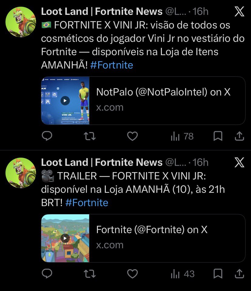 LootLandFN's tweet photo. Gente, pq os vídeos não estão sendo postados normalmente? https://t.co/6Ey0s1XrK4