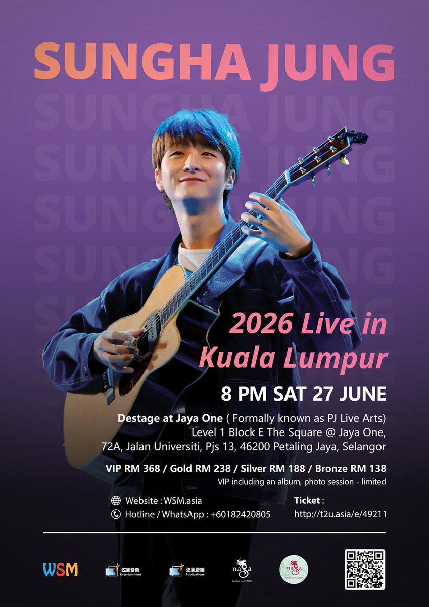[EVENT] 2026 Sungha Jung Live in Kuala Lumpur 🇲🇾 📅: 27 June 2026 ...