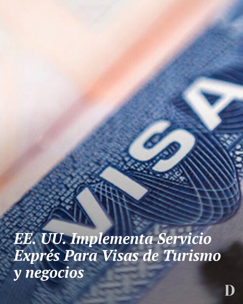 DFinancierodo's tweet photo. El Departamento de Estado de EE. UU. lanza un programa piloto para agilizar la obtención de visas B-1 y B-2, garantizando una entrevista consular en diez días hábiles por un costo adicional de USD 750. #VisasEEUU #ServicioExpress 🔗Lee más en https://t.co/2uOfFFU1HY https://t.co/GyjJ24aV2r