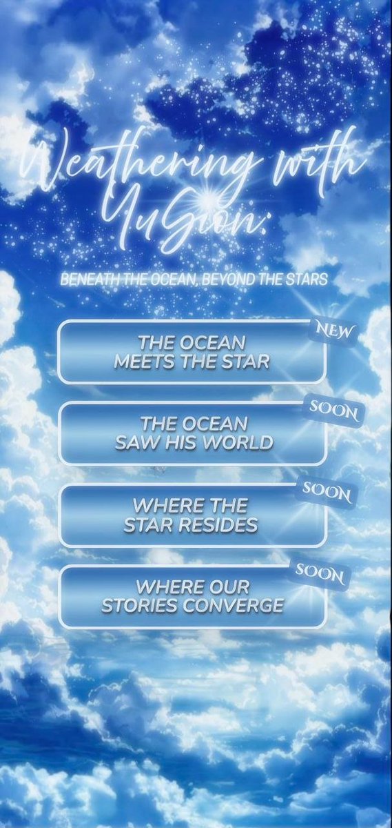 yusioncsemnl's tweet photo. Some stories are written in the tides. Others are etched among the skies. This is the tale of an ocean and a star finding their way to each other.

Story Release — 2026.06.14 https://t.co/XhYQcWngd9