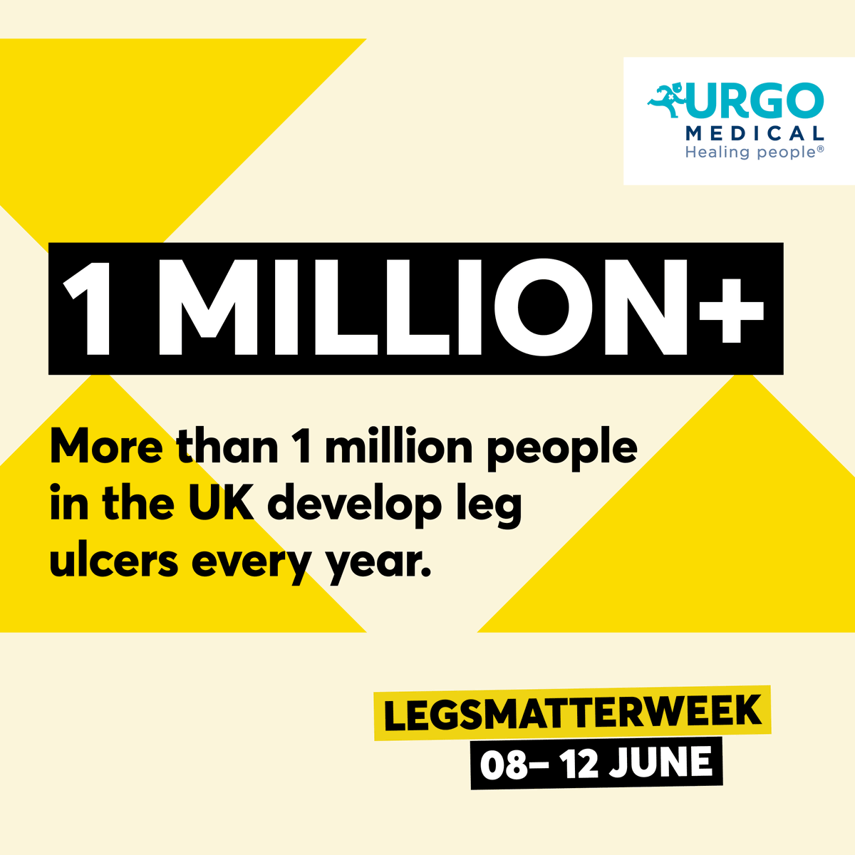UrgoMedicalUKI's tweet photo. More than 1 million people in the UK develop leg ulcers annually (Guest et al., 2020). 🦵

It doesn’t have to get worse before it gets better. Early, effective compression therapy breaks the cycle of endless dressing changes. 

#LegsMatterWeek #UrgoMedical #WoundCare #LegUlcer https://t.co/rk35CmAw7t