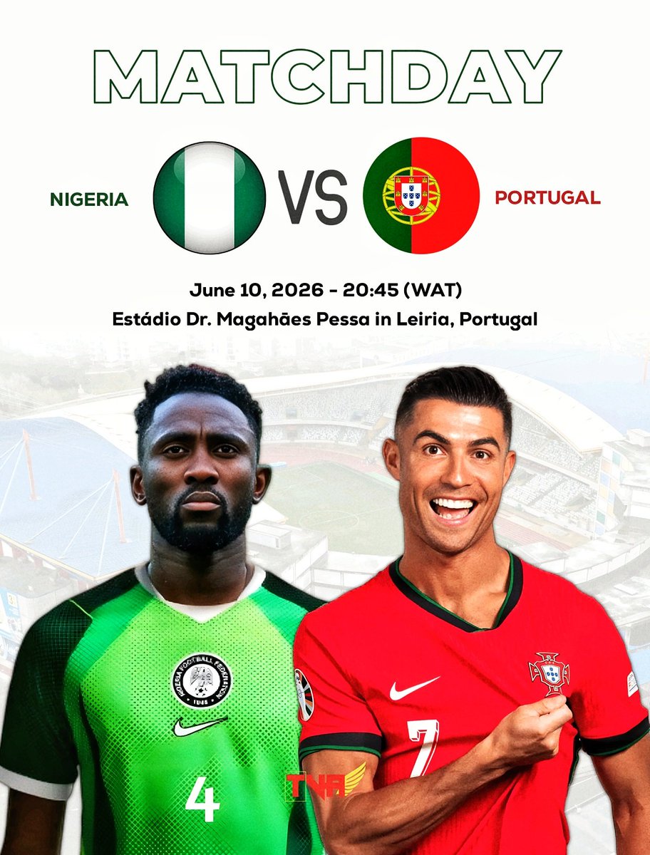 tblex_writes's tweet photo. MATCHDAY
Nigeria vs Portugal
20:45pm (WAT) https://t.co/z4LLGE6wlV