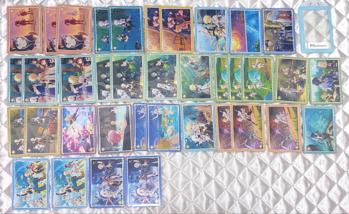 MAKA077sr's tweet photo. 【交換】原神 miHoYo 流光行記シリーズ コレクションカード

〔譲〕画像2~4

〔求〕画像1 神里綾華.アルレッキーノ(召使).スカーク.隊長

郵送のみ.2~から
SR.SSRは比率違いのみ
お気軽にお声がけください🙇‍♀️ https://t.co/Rn8CWm87Ui