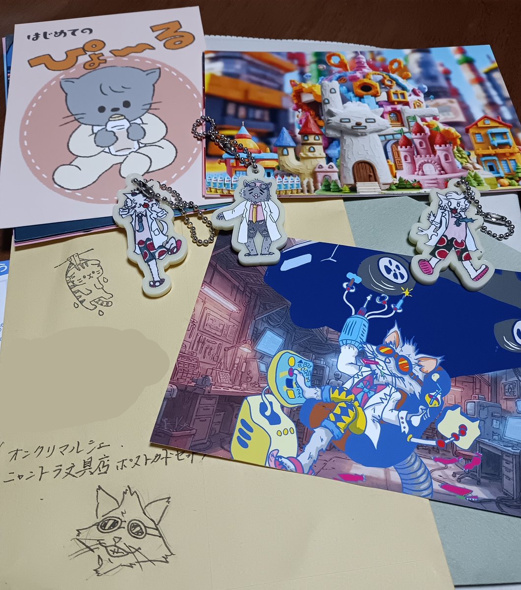 ichigo_marons's tweet photo. https://t.co/IssrQRoFvO
ゆーごさんのポストカードにちっひーのチャー���を添えて💖

カードの手触りめちゃ気持ちいいんだけどっ(*ﾟ∀ﾟ*)ベルベットみたい

そして封筒には作家直筆のイラストがっ(≧∀≦)ｷｬｰ https://t.co/gMXctCK3aO