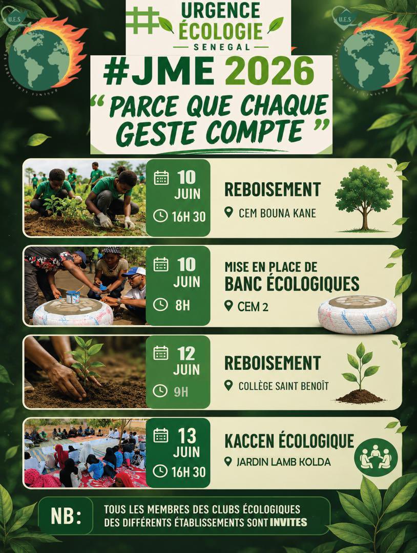 UrgencEco's tweet photo. Actions semaine de l’environnement !
#ParcequeChaqueGesteCompte
#UrgencEcologie
#JME2026 https://t.co/hgEZ4SKwZb