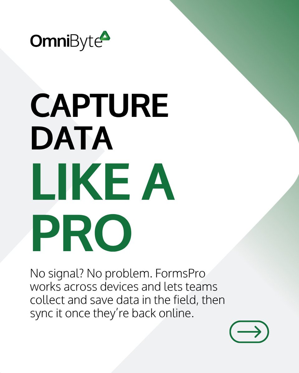 OmniByteTech's tweet photo. Fieldwork doesn’t have to mean paperwork, delays, or data headaches. With FormsPro, your team can stay efficient, accurate, and connected—no matter where the job takes them. Learn more: https://t.co/RfChB8IBdR https://t.co/BZ8FRAwXXQ