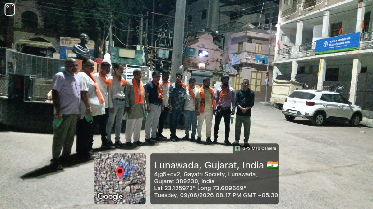 LunavadaN's tweet photo. ગત તા.09/06/2026 ના રોજ લુણાવાડા નગરપાલિકા દ્વારા  5 જુન થી 14 જુન "વિશ્વ પર્યાપરણ દિન" ઉજવણીના ભાગરૂપે નગરપાલિકા દ્વારા સામૂહિક સફાઈ નું આયોજન કરવામાં આવ્યું 
#PlasticMuktaGujarat, #SBMGujarat #beatla https://t.co/ewVgpggfFC