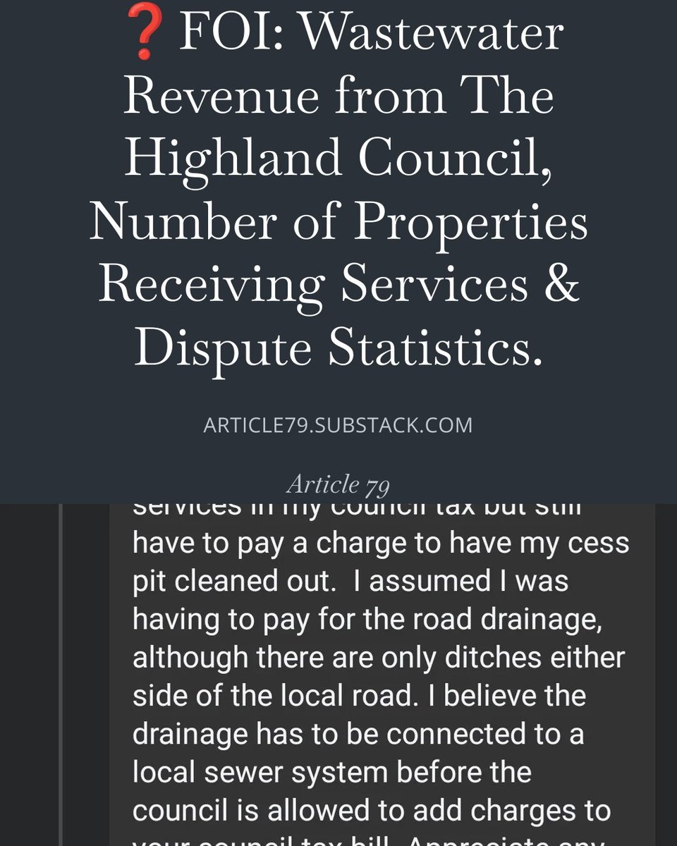 article__79's tweet photo. Wastewater scandal @HighlandCouncil goes supernova. 💥

How many residents are due refunds?

@scottish_water  reveals the Council's billing &amp; dispute statistics &amp; admits they are flipping the burden of proof onto the taxpayer in violation of the law.

https://t.co/PsG5bNRQFG https://t.co/dV5Wv9ZHvn