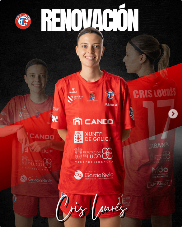 vallefutsal's tweet photo. 🔄Renovaciones en @fsfcastro :

🔄Triple renovación en la entidad lucense:

🔄Luana Moura
🔄Natalinha
🔄Cris Lourés

🔴De momento siete renovaciones de cara a la Temporada 2026/2027 para FSF Castro.

📸 FSF Castro

#FútbolSalaFemenino https://t.co/jaVg8s4VoM