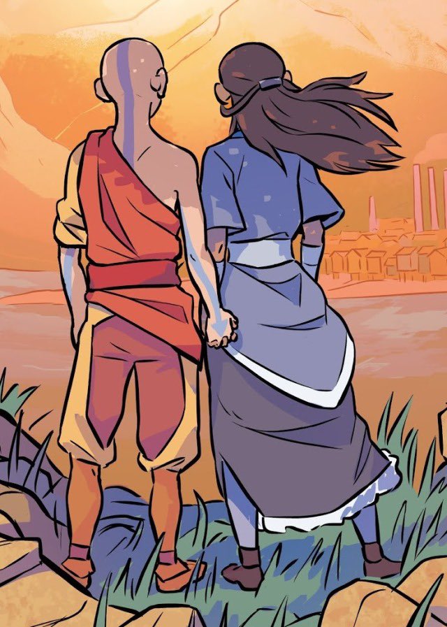 puppyochako's tweet photo. Aang with the water siblings. https://t.co/znkUVXUaIw