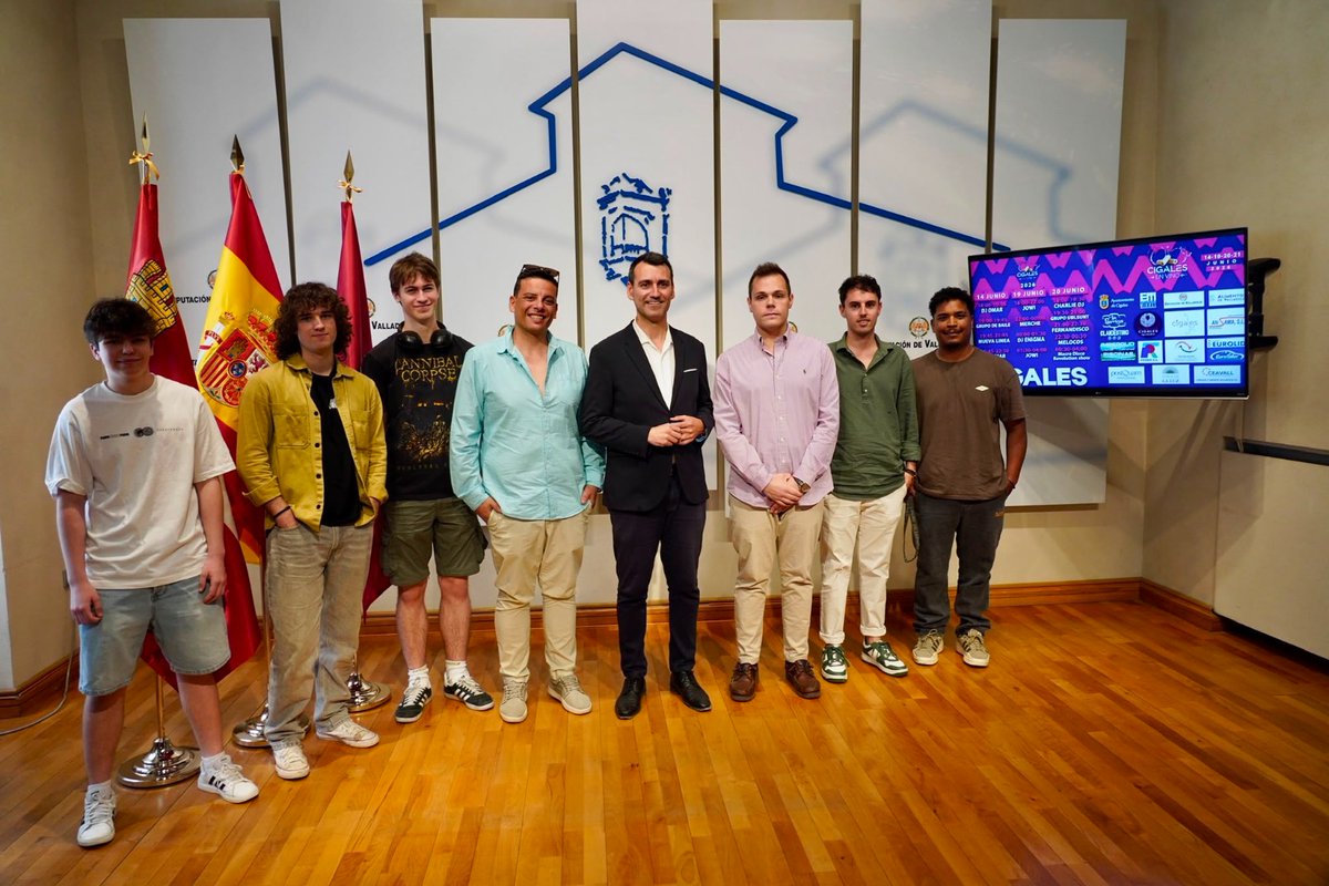 Dip_Va's tweet photo. 🎶🍷 “Cigales en Vino”, un festival que une música, cultura y enoturismo en Cigales.

🤝 El vicepresidente @DavidEsteban_R y el acalde, Jaime Rodríguez, han presentado esta iniciativa.

🗓️ 14, 19, 20 y 21 de junio.

🔗https://t.co/nJtj41GVm0 https://t.co/wfFuIdByVs