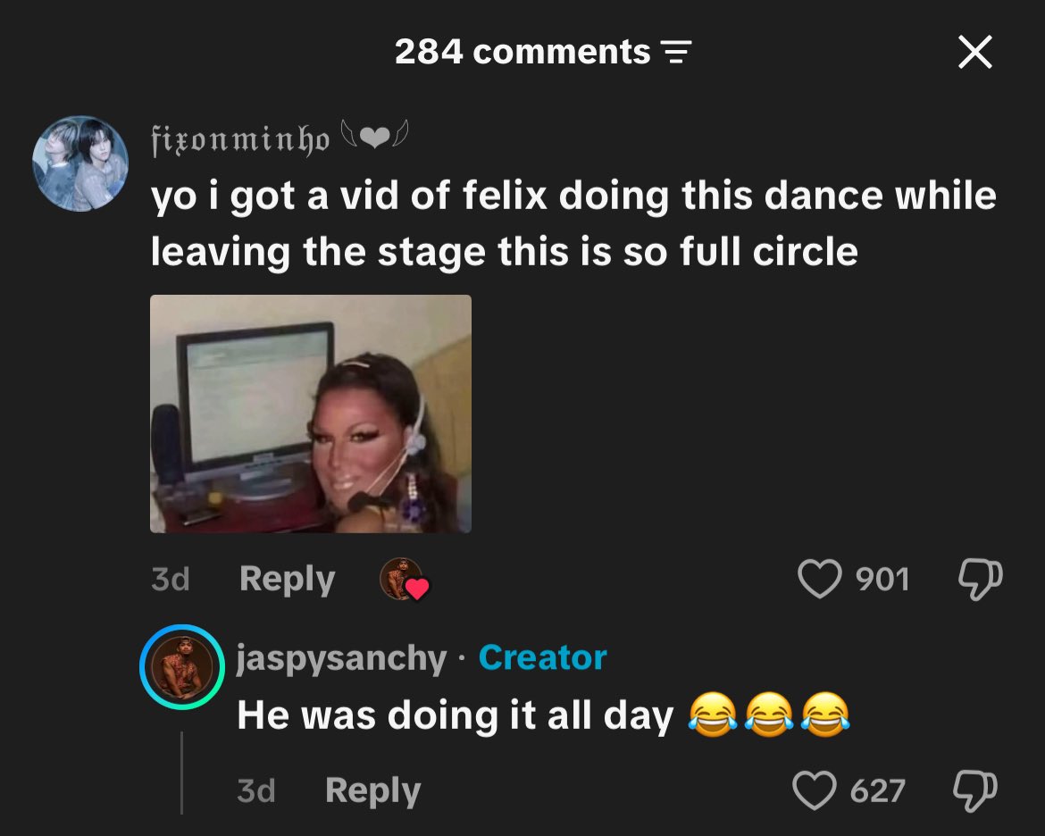 BinkieForFelix's tweet photo. one os SKZ’s Gov Ball dancers posted a video of him and the other dancers doing the Passinho do Jamal dance and he said that Felix was doing it backstage all day 😭😭😭😭 his obsession with that dance is genuinely the cutest thing ever https://t.co/iRyQeCgIpe