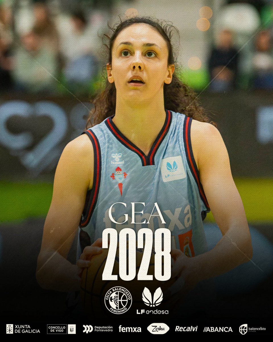 Celtabaloncesto's tweet photo. #𝐺𝐸𝐴2028 ✍🏻🩵

La inteligencia y descaro de @marina12gea seguirán al servicio del Celta Baloncesto en la vuelta a la #LFEndesa. 🔥

📸: @FredoCorleone_ 

#VoltamosXuntos 🩵 https://t.co/UcrdRfipzw
