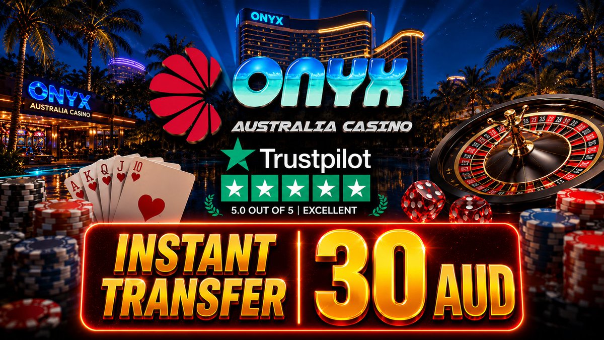 Onyx_AUD's tweet photo. 🎰 OnyxAUD – Always Your Best Partner! 🇦🇺

🌐 Register Today
📌 https://t.co/uPjtuy4sV2

🔥 NEW EVENT – Exclusive Wild Reward! 🔥
⭐️ Trustpilot Member Reward
⭐️ VIP Member Benefits
⭐️ Weekly Promotion
⭐️ Community Event

#OnyxAUD #Australia https://t.co/O1NlxDBYcH