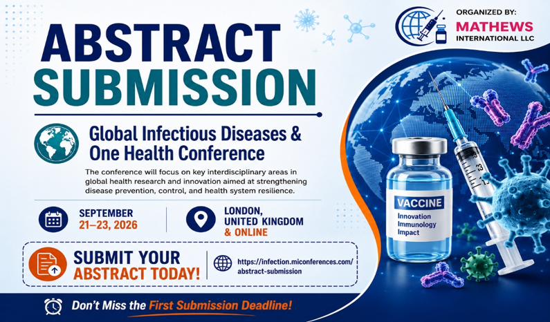 Infection_Event's tweet photo. 🌍Submit your abstract on GIOH-2026(@Infection_Event)
Explore topics including antimicrobial resistance, zoonotic diseases, vaccines, epidemiology, surveillance &amp; global health security.
👉 Submit abstract: https://t.co/DwX1YsQlYP
#InfectiousDiseases #OneHealth #GlobalHealth https://t.co/Xe0mrKK4SI
