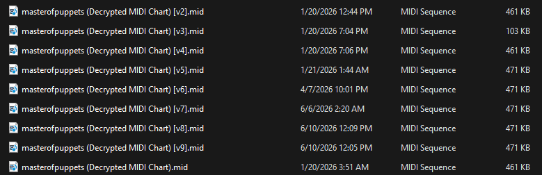 BeastFNCreative's tweet photo. As of yesterday Master of Puppets has 9 different MIDI file revisions, that makes it the most updated MIDI across every Jam Track, good morning y'all https://t.co/IBaiVaj5a9