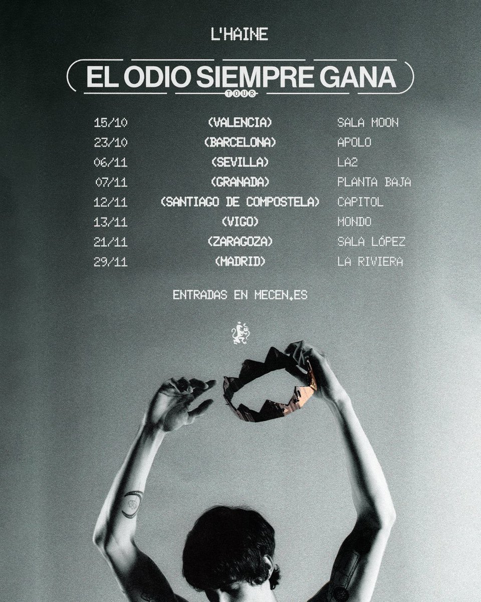 odiosiempregana's tweet photo. Gira El Odio Siempre Gana

Entradas mañana a las 12:00 en https://t.co/SQuaqDMy05 https://t.co/PSIJoGtlAf