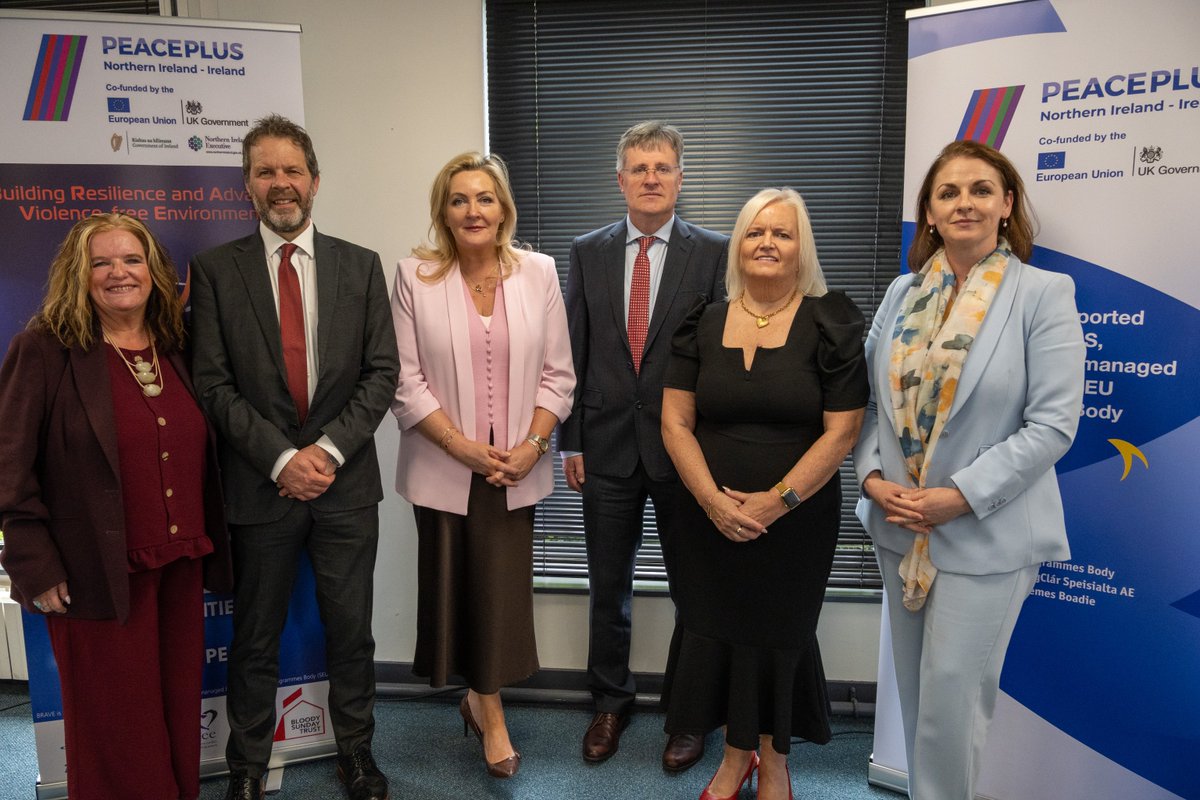 SEUPB's tweet photo. We were pleased to join the launch of the BRAVE Project (Building Resilience and Advancing Violence-free Environments) last week, an important PEACEPLUS initiative focused on supporting safer communities.

Led by the Training for Women Network, in partnership with The Bloody Sunday Trust and Glencree Centre for Peace and Reconciliation, BRAVE will bring women together from across Northern Ireland and the border counties of Ireland to build leadership skills, strengthen networks, and support positive change.

Funded through PEACEPLUS Investment Area 1.2 Empowering Communities, the project highlights the importance of community-led approaches in addressing complex challenges.

Our Chief Executive Gina McIntyre said: “This important initiative recognises the vital role women play in shaping resilient communities and advancing long-term peace and reconciliation. By supporting leadership, strengthening cross-community connections, and addressing the root causes of violence and coercion, BRAVE reflects the core objectives of PEACEPLUS. By investing in people and communities toward a positive future, it will make a meaningful difference across Northern Ireland and the border region.”

Read more: https://t.co/7pHhbJmiVk