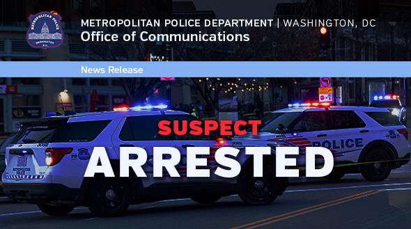 DCPoliceDept's tweet photo. The Metropolitan Police Department (MPD) announces the arrest of a suspect in a 3.05.26 firearm offense that occurred at the intersection of Irving Street and Ivanhoe Street, Southwest.    

Read more: https://t.co/wJflU1djWM https://t.co/UOouVxJAXs