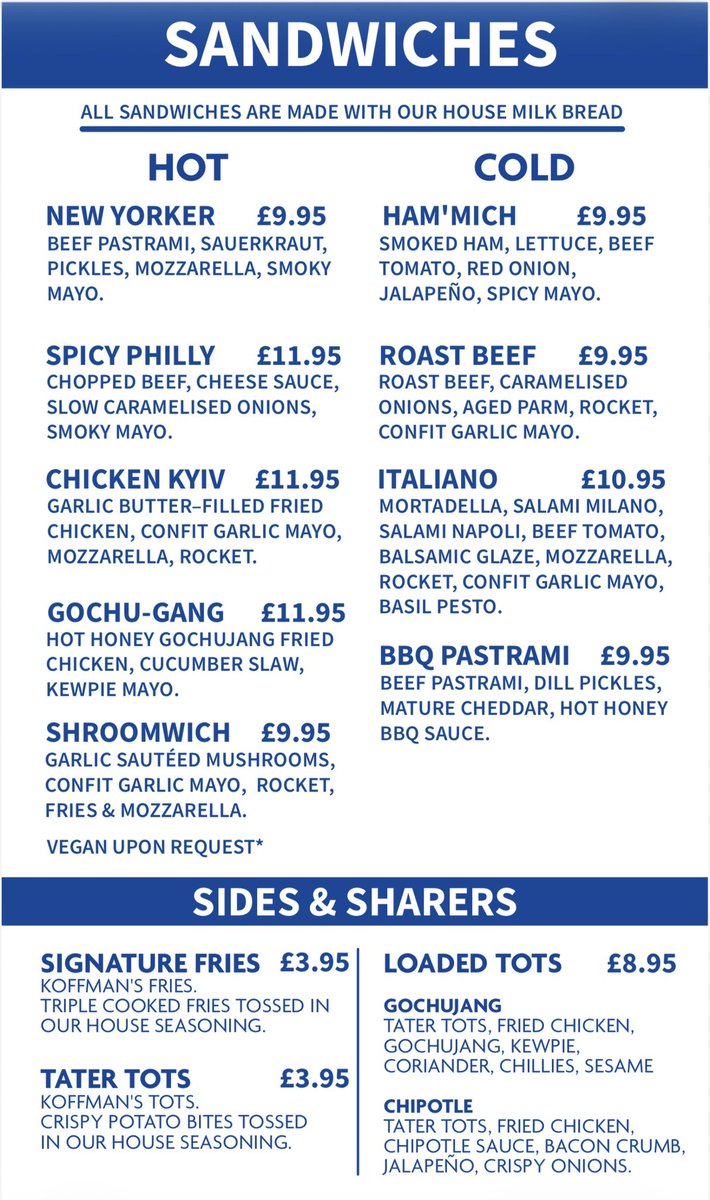 bluecollarfood's tweet photo. THIS WEEK: BRAND NEW SANDWICHES DROP FROM MAC’S DELI 🙌🥪🍻 Four brand new additions hit Mac’s menu at Blue Collar Corner this week, including…

🥪THE BBQ PASTRAMI
🥪 THE ITALIANO
🥪 THE ROAST BEEF
🥪 THE HAM’MICH

FIND THEM: EVERY THURS - SUNDAY @ BLUE COLLAR CORNER https://t.co/66k42ruAmD
