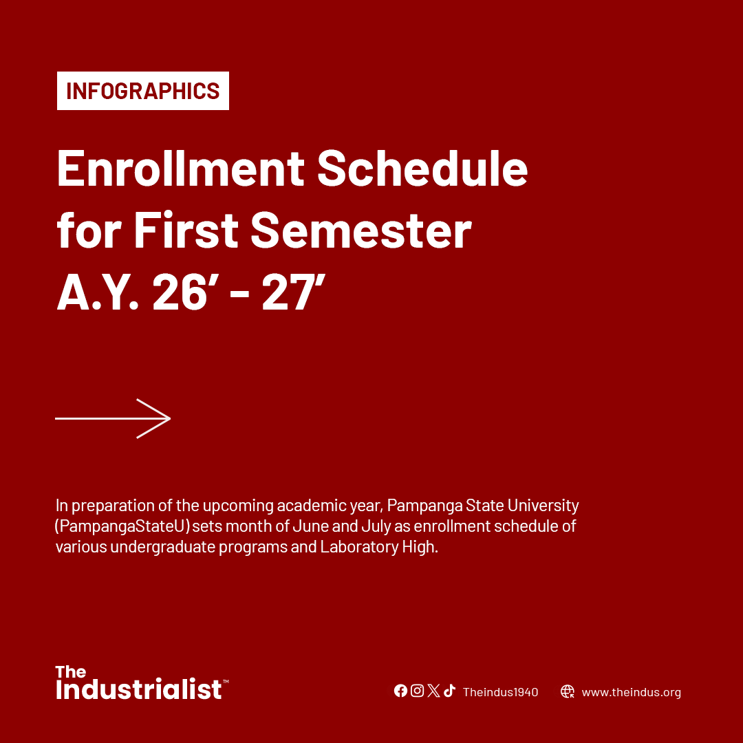 theindus1940's tweet photo. In preparation of the upcoming academic year, Pampanga State University (PampangaStateU) sets month of June and July as enrollment schedule of various undergraduate programs and laboratory high. https://t.co/1uNkrKCwms