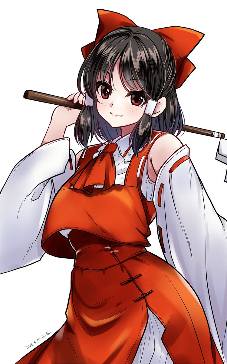 新約発表記念ということで紅魔郷仕様の霊夢さん 