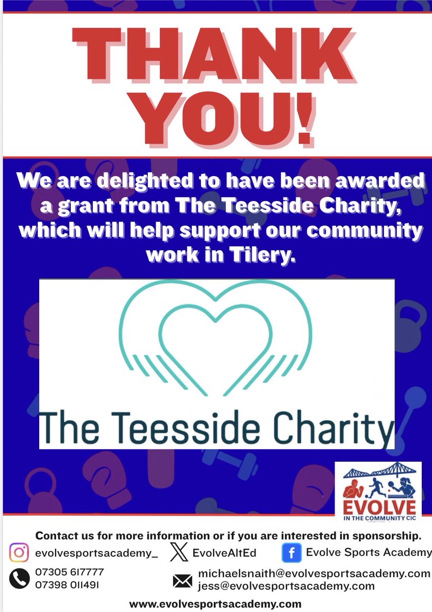 EvolveAltEd's tweet photo. Thank you to The Teesside Charity for supporting our community project in Tilery ⚽️ 

#EvolveInTheCommunity https://t.co/f4vEfd0pDE
