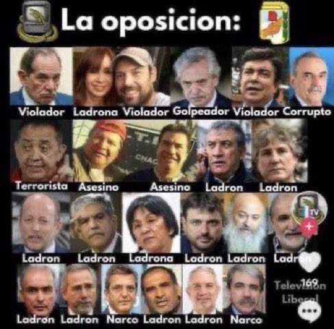 maxchobi's tweet photo. .                    ⚠️⚠️Buen Dia…. 🦁📣⚠️⚠️

🚨⚠️✨día 359 de carcel a CFK✨📣⚠️🚨

Ahora faltan los demas ¿Allverso, Massa, Malena, Kicillof, Insaurralde y toda la banda de delinkuentes, degenerados, abusadores, golpeadores, faloperos, violadores?🚨✨

                           ✨Día 819…💫 

✨RT  🔁 y LIKE ❤️ para mas difusión 📣📣
#VLLC

PD: 

Ya va presa CFK x chorra💪✅🥳 en dia 455

Ya prohibieron a AllVerso salir del país💪
Ya procesaron a AllVerso x causa seguros 💪
Ya confirmaron la condena Lazaro Báez 💪✅
Ya inhibieron a Alverso x Seguros💪💪💪
Ya condenaron a CFK x2 💪 y quitaron pensiones✅💪
CFK a juicio oral x Memorándum ✅💪
CFK fue baneada de Disney✅💪
CFK está en FBI Most Wanted list ✅💪
Ya condenaron x violador a Alperovich 💪
Belliboni va a juicio oral 💪
Ya condenaron a G. Moreno x estafa💪
Ya procesaron a Ginés González x vacunas☠️
Ya prohibieron a Espinoza salir del país 💪
Espinoza a juicio oral x  🎻 💪
Ya encerraron a Urribarri✅
Ya detuvieron a Kueider x contrabando 💪
Detuvieron a Grabois x usurpador 💪
Ya condenaron a Echegaray x estafa💪

⏰🚨Alarma para el poder judicial🚨⏰
@CorteSupremaAR

Timbre para el team Justicia:
Juan Bautista Mahiques ⏰‼️

Timbre para el team gobierno:
@JMilei @VickyVillarruel  @LuisPetri @PatoBullrich @LuisCaputoAR @S_Pettovello @madorni @MenemMartin @OPRArgentina @MindeCapitalH

#LaChorraEstaGaga.     #VLLC
#LosGordosDeMilei

#FuerzaNarco siempre fueron los Kukas