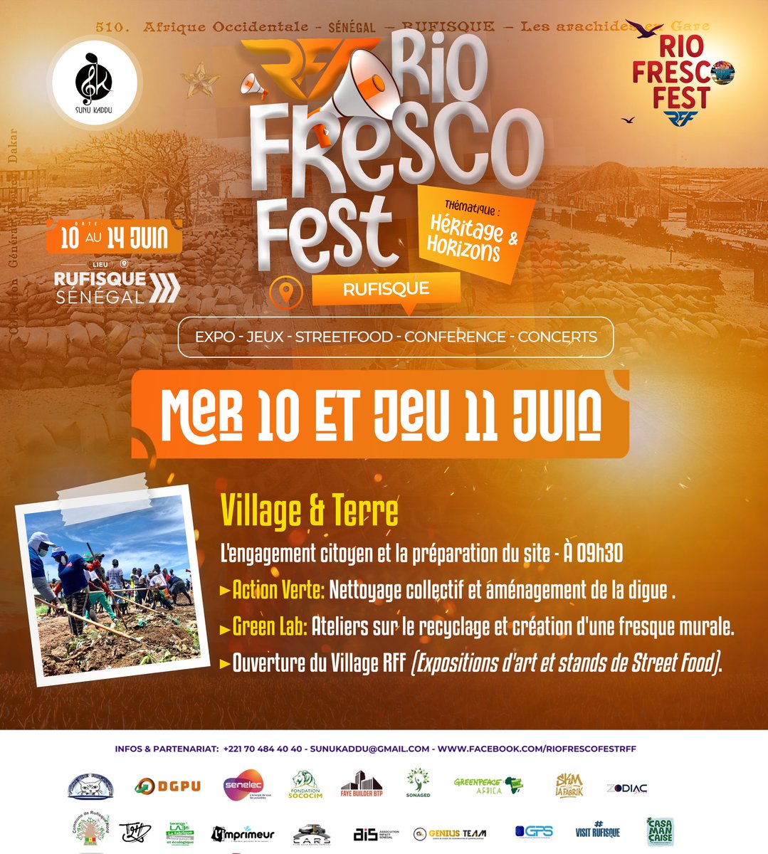 PPSthewritah's tweet photo. Jour 1 Rio Fresco Fest : Terre &amp; Vie 🌊
Merci à nos jàmbaars de la @sonagedsa et de @GreenpeaceAfrik
On vous attend 🤜🏿🤛🏿

#rff2026 #riofrescofest #Rufisque #senegal https://t.co/Lg4uglhOqN