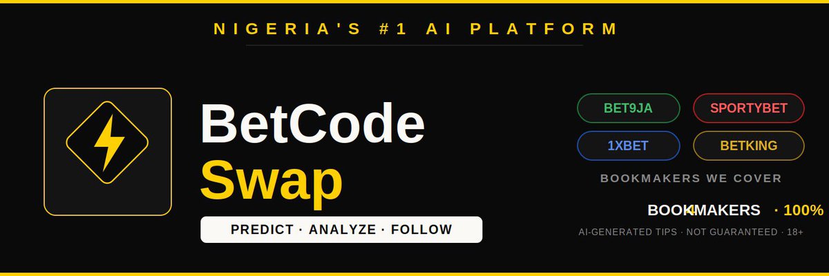 BetCodeSwap's tweet photo. @FabrizioRomano Free AI football predictions for the World Cup ⚽🤖
Daily tips + an AI accumulator builder that targets your odds (3× to 10×).
No paywalls. No "sure wins" — just AI analysis you can actually read.
👉 https://t.co/3hR235QEUN
18+ | Predictions aren't guaranteed https://t.co/JaZw4wPyNd