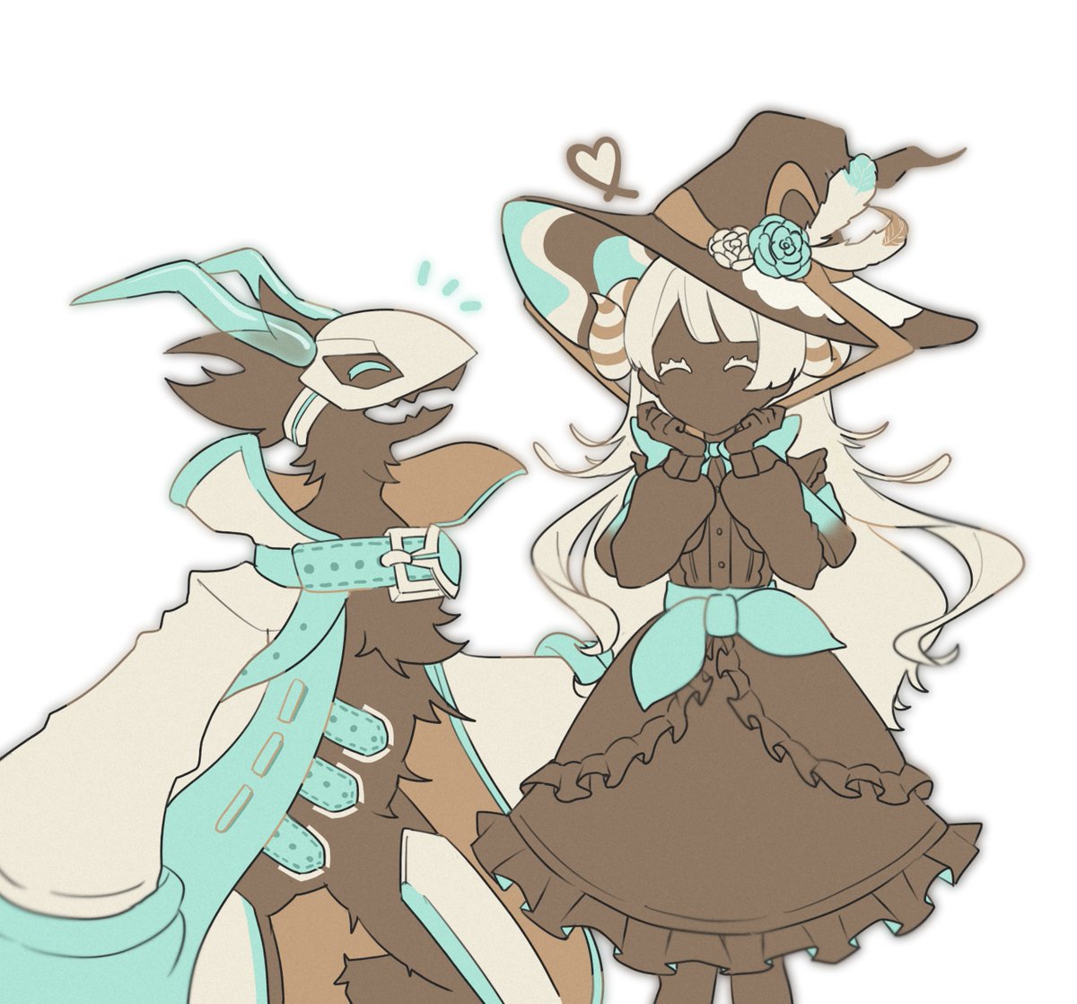 gyokai_tsukemen's tweet photo. 2人もチョコミントにしてもらいました🍫

 #コンパスお絵描き                 
 ※捏造 https://t.co/VTCrHVnsYq